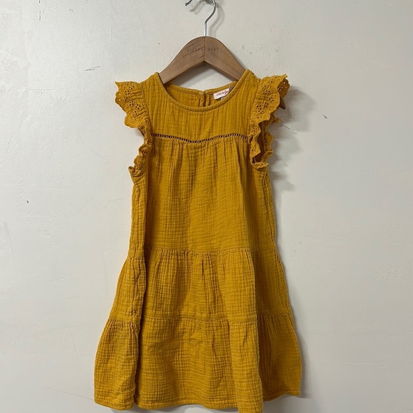 Cat & Jack Casual Dress in Yellow with Lace Sleeves - Picture 1 of 2